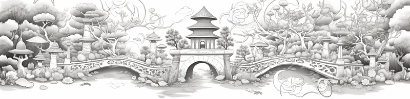 古色古香的唯美国潮风清明创意风景插画长卷线稿,插画/手绘图,插画/手绘图库,插画/手绘图下载,插画/手绘